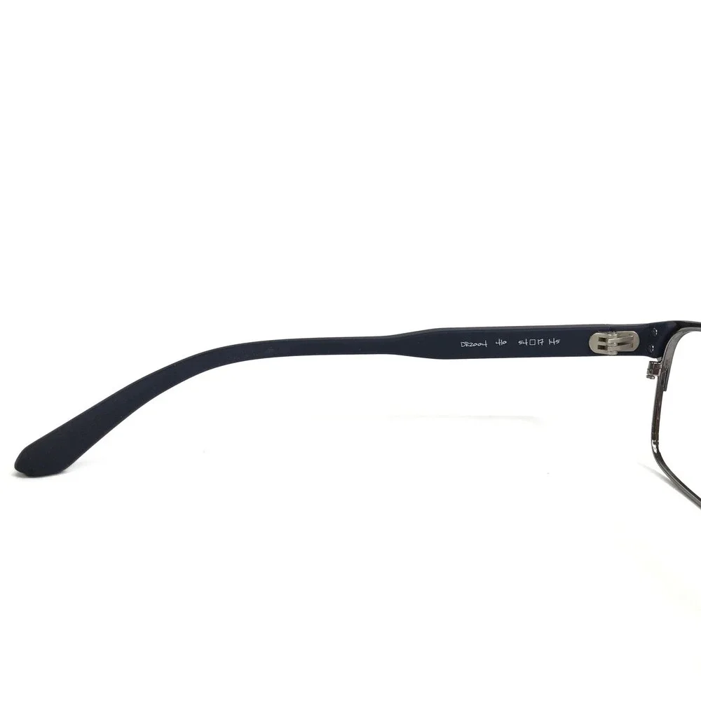 Dragon Eyeglasses Frames DR2004 410 Blue Silver Rectangle Full Rim 54-17-145